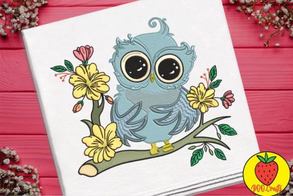 Cute Blue Owl and Flowers: A Designer’s Review