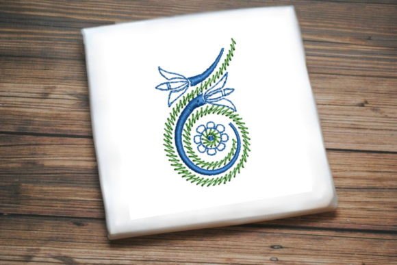 Review: Beautiful Green Blue Flowers Embroidery