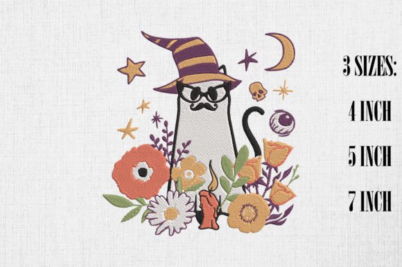 Review: Floral Black Cat Happy Halloween Design